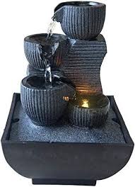 zen light kini zimmerbrunnen mit pumpe und led beleuchtung kunstharz einheitsgrosse amazon de kuche haushalt in 2021 zimmerbrunnen led led beleuchtung