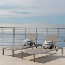 Cape Coral Aluminum Adjustable Lounge Set Of 2 By Christopher Knight Home On Sale Overstock 11373177
