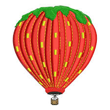 How to make a 3d hot air balloon? Strawberry Hot Air Balloon Embroidery Design Digitized Embroidery Designs