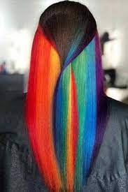 Rainbow Underneath Hair Color Ideas Hair Color Underneath Rainbow Hair Color Hidden Rainbow Hair