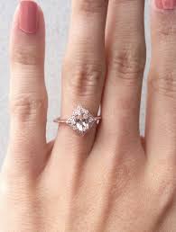 Morganite Engagement Ring Oval Morganite Diamond Ring Alternative Engagement Rin Alternative Engagement Rings Wedding Rings Vintage Morganite Engagement Ring