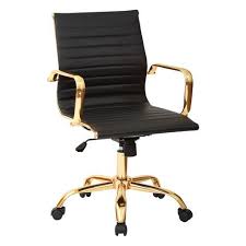 Black And White Striped Desk Chair Cream Navy Saddle Black Found It At Joss Main Angelina Office Chair In Gold Office Chair Desk Chair Stylish Office Chairs