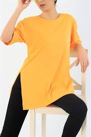 19 95 Tl Hardal Duble Kol Yirtmacli Tisort 34412 Modamizbir 2020 Tisort Mankenler Kendin Yap Elbise