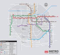 En febrero de 1998 comenzaron los trabajos de extensión hasta santa ana. Santiago Chile Metro Map