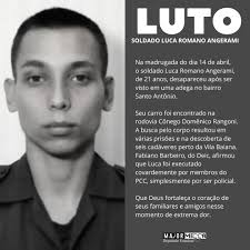 Major Mecca على X: "Infelizmente recebemos a notícia do falecimento do  Soldado Luca Romano Angerani. Nossos pensamentos estão com seus entes  queridos neste momento difícil. Que encontrem conforto e força para superar