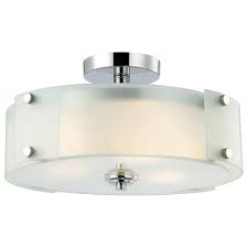 The flush mount provides strong, diffused lighting throughout your room. Canarm Scope 3 Light Chrome Semi Flush Mount Light With Frosted Glass In 2021 Semi Flush Ceiling Lights Semi Flush Mount Lighting Flush Ceiling Lights