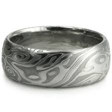 Damascus Steel Wave Pattern Band Ring With Waves Damascus Etsy Cool Wedding Rings Mens Wedding Rings Rings For Men