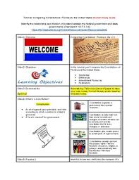 This venn diagram list out the common. Compare Constitutions Worksheets Teaching Resources Tpt