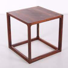 It could extend from a wall to create a corner display unit; Cube Side Table By Aksel Kjersgaard Denmark 1950s 160473
