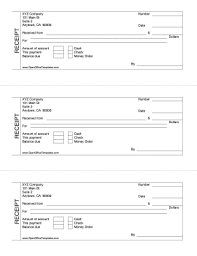 cash receipt 3 per page openoffice template
