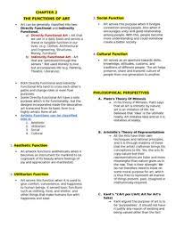 Why is this relationship between creativity and innovation important? Chapter 2 The Fuctions Of Arts Chapter 2 The Functions Of Art Art Can Be Generally Classified Studocu