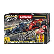 This racetrack system offers many cars on special license themes and a lot of action accessories for the track. Carrera Go 62485 No Limits Set Slot Car Union