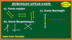 Halaman ini memuat materi garis dan sudut yang dilengkapi dengan contoh soal garis dan sudut dan pembahasan. Hubungan Antar Garis Garis Sejajar Garis Berpotongan Garis Berimpit Matematika Kelas 4 Sd Youtube