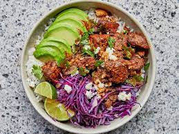Vegetarian Taco Bowls Bon Appetit Recipe Avocado Recipes Rice Bowls Recipes Bowls Recipe