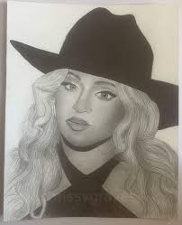 Beyonce made with color pencils and pastels
