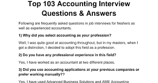 Why do you think you would do well at use these free interview answers to common interview questions to prepare for success in your job interview. Top 103 Accounting Interview Questions Answers Pdf Google Drive