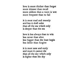 E E Cummings Love Is More Thicker Than Forget From Complete Poems 1904 1962 Cool Words Words Words Quotes