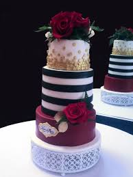 Black And Gold Cake With Flowers Pin By Chelle S Bake Shop On Cookies Ruby Wedding Anniversary Ruby Wedding Wedding Anniversary Cake