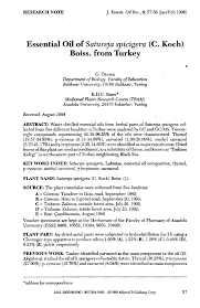 Margarete ilse koch ( 22. Pdf Essential Oil Of Satureja Spicigera C Koch Boiss From Turkey