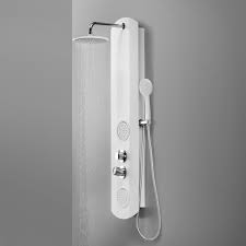 colonne de douche hydromassante avec robinetterie blanc moa douche hydromassante colonne de douche douche