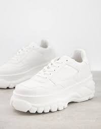 Save up to 50% at only. Asos Design Depend Chunky Sneakers In White Asos