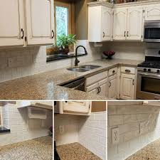 Glazed Kitchen Cabinets And Highland Park Antique White Subway Tile Backsplash White Subway Tile Backsplash White Subway Tile Modern Kitchen Tile Backsplash