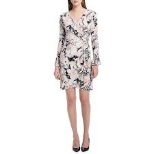 Dresses for special events, for evenings, proms and weddings. Calvin Klein Women S Floral Wrap Dress 120 Liked On Polyvore Featuring Dresses Neutral Flora Long Sleeve Floral Dress Wrap Dress White Long Sleeve Dress