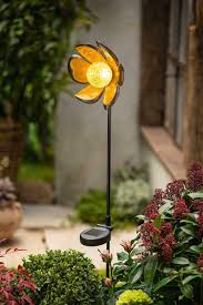 Metall Garten Stecker Blume Rost Optik Mit Solar Led Kugel Deko Stab Leuchte Kaufen Bei Come4buy Gmbh