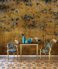 coordonne garzas behang met kraanvogels chinoiserie luxury by nature chinoiserie behang behang art deco behang