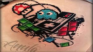The images in the above gal. 5 Amazing Retro Video Game Tattoos