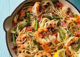 Recette Cheveux D Ange Aux Crevettes Et Aux Asperges Recipes Asparagus Recipe Asparagus Pasta