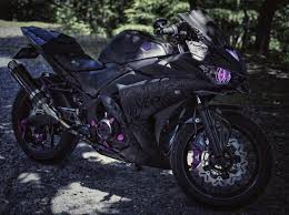 Black And Purple Motorcycle Club Purple Demon In 2020 Yamaha Bikes Sports Bikes Motorcycles Yamaha R3