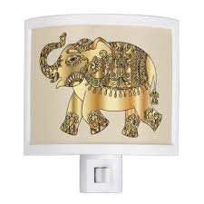 Elegant Faux Gold Elephant Night Light Zazzle Com Elephant Night Light Beige Background Gold Elephant