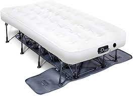 ivation ez bed twin air mattress with frame amp rolling case self inflatable blow up bed auto shut off comfortab full size bed twin air mattress air bed