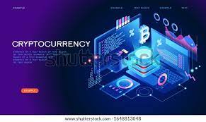 Blockchain Technology Cryptocurrency Marketplace Bitcoin Mining Stock Vector Royalty Free 1648813048