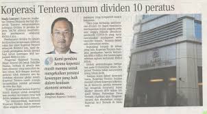 Semakan tarikh pembayaran dividen koperasi tentera 2021 : Koperasi Tentera Umum Dividen 10 Peratus
