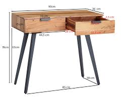 Schreibtisch, alter teakholz schreibtisch au. Finebuy Konsolentisch 90 X 78 X 36 Cm Akazie Massivholz Metall Konsole Mit Schubladen Kleiner