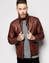 152 Barneys Faux Leather Jacket Leather Jacket Men Leather Jacket Brown Leather Bomber Jacket