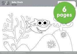Baby Shark Coloring Pages Super Simple Shark Coloring Pages Baby Shark Song Baby Shark