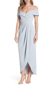 Free Shipping And Returns On Xscape Off The Shoulder Tulip Gown Regular Petite At Nordstrom Off Shoulder Fashion Stylish Formal Dresses Prom Dress Couture