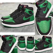 Nike Air Jordan 1 Green White Black Another Look 2020 Air Jordan Retro 1 High Og Black Pine Green White Gym Red 555 In 2020 Air Jordans Retro Air Jordans Jordan Retro 1