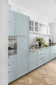 Cool Mint Duck Egg Blue Kitchen Mix Of Ikea Base And Bespoke Front Farmhouse Style Kitchen Kitchen Design Home Decor Kitchen