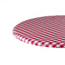 4.4 out of 5 stars. Sorfey Indoor Outdoor Vinyl Elastic Edge Fitted Tablecloth Cover Checkered Design Flannel Backed Leak Proof Lining Easy To Clean Stretched To Fit 42 Inch Round Table Red Buy Online In Cayman Islands At