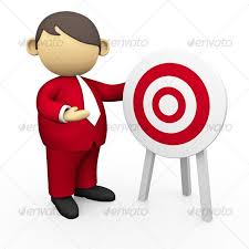 3d Business Person Holding Bullseye Target He Is Giving Instruction To Audience How To Achieve The Market Bullseye Target Bullseye Graphic