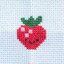 Maybe you would like to learn more about one of these? Kawaii Strawberry Mini Cross Stitch Kit In 2021 Mini Cross Stitch Kawaii Cross Stitch Tiny Cross Stitch