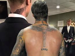 70+ most popular neck tattoo design on instagram and their meaning. Justin Bieber Gets David Beckham Tattoo With Angel Wings On His Neck Just Like Football Star Mirror Online