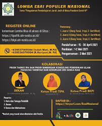 Lomba untuk guru tahun 2021. Lomba Essai Populer Tingkat Nasional Tahun 2021 Program Studi Bimbingan Dan Konseling Pendidikan Islam