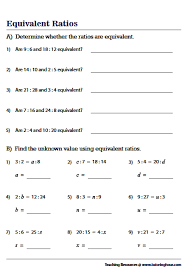 Ratio Worksheets In 2020 Pre Algebra Worksheets Algebra Worksheets Equivalent Ratios