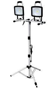 Led Portable Work Light Fixture Dual Head Tripod 866 637 1530