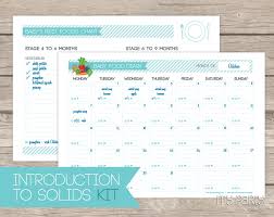 Baby Food Diary Introduction To Solids Kit Printable